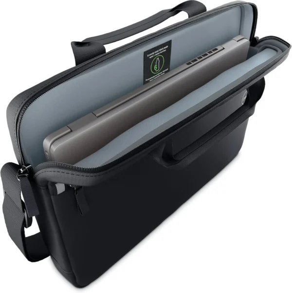 Dell 14-16 EcoLoop Essential portafolios - CC3624 - Bolsillo frontal con cierre, equipaje de paso, ligero con correa ajustable para el hombro, color negro