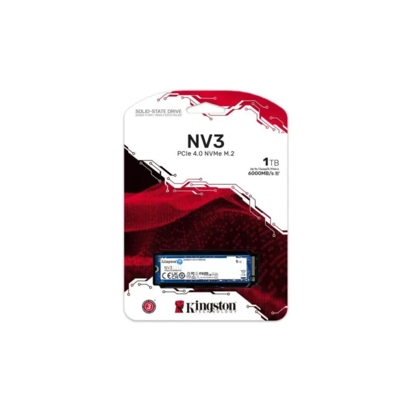SNV3S1TB-1 UNIDAD SSD KINGSTON NV3 1TB M.2 2280 NVMe 6000MB/S (SNV3S/1000G)