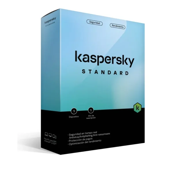 TMKS-401-0 ANTIVIRUS KASPERSKY STANDARD 1 DISPOSITIVO 1 AÑO (TMKS-401) *SE ENVÍA EN DIGITAL NO NECESITA FLETE